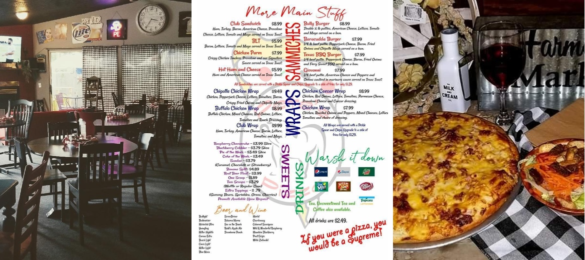 Pete's Pizza Menu
